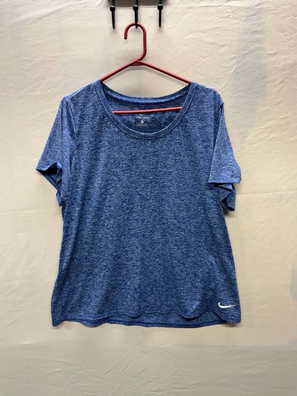Nike Women's Dri-FIT Blue Space Dye Short Sleeve Athletic T-Shirt Size 1X